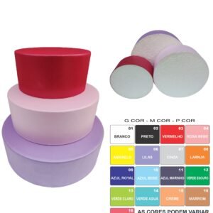 Bolo Fake Maquete Eva Sem Emenda Pronto Para Decorar 3 Bases Maciça