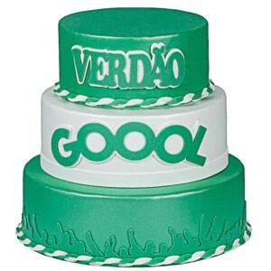 Bolo Fake Verdão Isopor Moldado Em Eva Sem Emenda