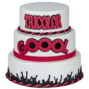 Bolo Fake Tricolor Isopor Moldado Em Eva Sem Emenda
