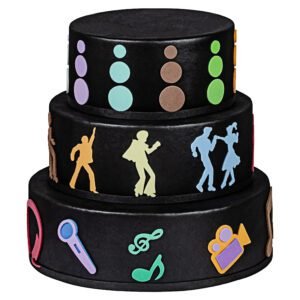 Bolo Fake Balada Dance Night Club Isopor Moldado Em Eva Sem Emenda