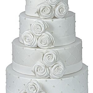 BOLO FAKE FLORES TRIPLA BRANCO