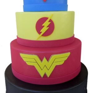 Bolo Fake Liga da Justiça Isopor Moldado Em Eva Sem Emenda