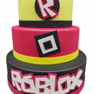 Bolo Fake ROBLOX Isopor Moldado Em Eva Sem Emenda