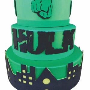 Bolo Fake Hulk Isopor Moldado Em Eva Sem Emenda