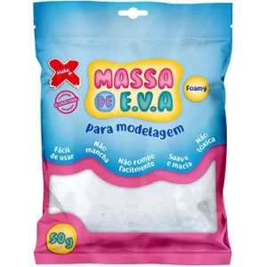 Massa De Eva Para Modelar Make+ Branca Pacote 50g