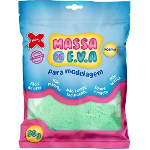 Massa De Eva Para Modelar Make+ Verde Claro Pacote 50g